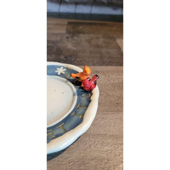 let it snow tea candle plate xmas snowflake - Picture 2 of 3